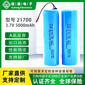工廠直銷21700鋰電池3.7V5000mAh電動(dòng)工具玩具按摩儀充電足容電池